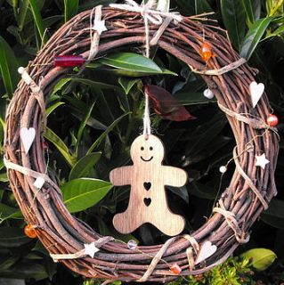 gingerbread man wreath by pippins gifts and home accessories