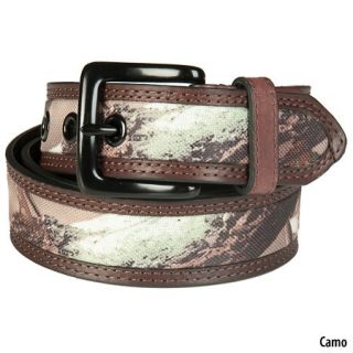 Mens 1 3/8 Camo Inlay Belt with Brown Leather Edges 693234
