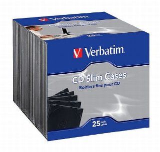 Verbatim Slim Jewel Case fr CD Speicher 25er Spindel Computer & Zubehr