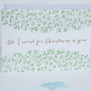 romantic letterpress christmas cards by prickle press