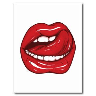 Smiling Mouth Lips Teeth Tongue Post Cards
