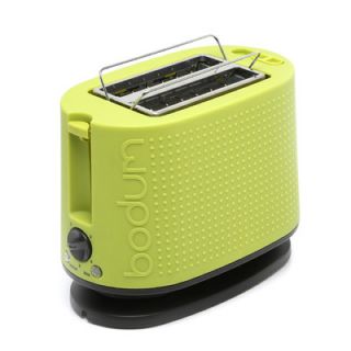 Bodum Bistro Two Slice Green Toaster with Cool Touch Exterior