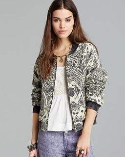 Free People Jacket   Printed Quilted Bomber's