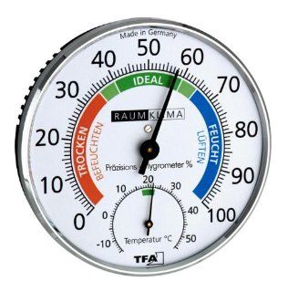 TFA 45.2030.42 Przisions Hygrometer Klimatest, Chrom Garten