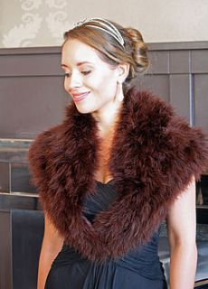 marabou feather shrug by wonderful wraps