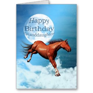 Granddaughter birthday card with spirit horse