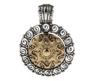 Smithsonian Sterling/Brass Scroll Design Medallion Enhancer —
