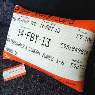  london travelcard cushion february by ashley allen