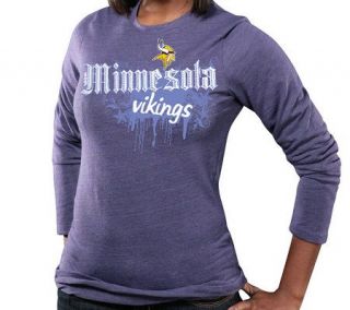 NFL Minnesota Vikings Womens Long Sleeve Triblend T Shirt —