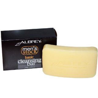Men's Stock Basic Cleansing Bar Aubrey Organics 1 Bar  Dietary Fiber Nutritional Supplements  Beauty