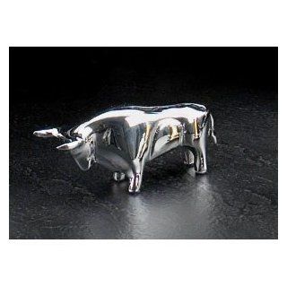 Brass, Chrome Plated, Bull Paperweight  Figurine Toys & Games
