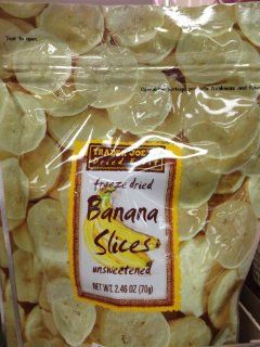 Trader Joe's Freeze Dried Banana Slices Unsweetened 2.46oz  Dried Fruits  Grocery & Gourmet Food
