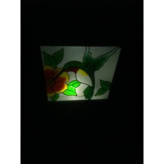Moonrays 92271 Hummingbird Solar Light, Stained Glass Outdoor Lamp, Hummingbird, Stained Glass   Landscape Path Lights  