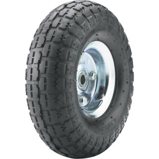 Knobby Tire on Wheel — 10in. x 4.10/3.50 x 4  Low Speed Wheels