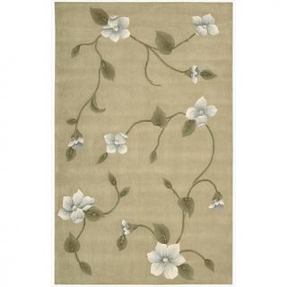 Nourison Julian Gold Leafy Floral Area Rug   5'3" x 8'3"