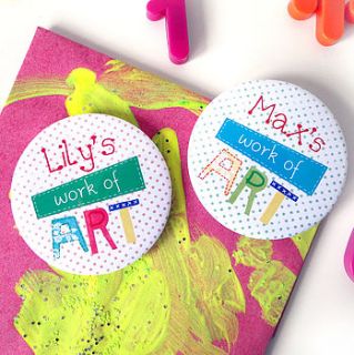 personalised child's 'work of art' magnet by emily parkes art