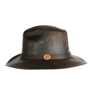 'valencia' leather fedora by eureka and nash