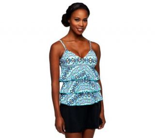 Fit 4 U Tummy Sahara 3 Tier Tankini with Skirtini —