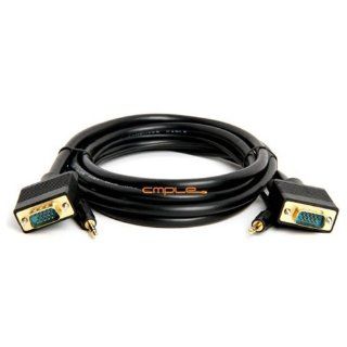 Cmple   SVGA Super VGA HD15 M/M cable w/ 3.5mm Stereo Audio (Gold Plated)   6FT Computers & Accessories