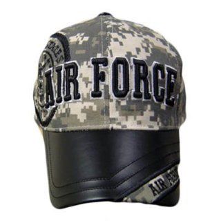 US AIR FORCE DIGITAL CAMOUFLAGE BLACK BILL CAP HAT ADJ  Sports Fan Baseball Caps  Sports & Outdoors