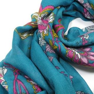 soft touch patterned scarf by molly & pearl