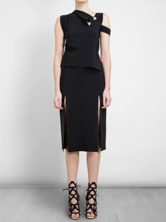 Versus Split Neoprene Pencil Skirt