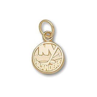 14k Yellow Gold Small New York Islanders Team Logo Disc Charm Jewelry