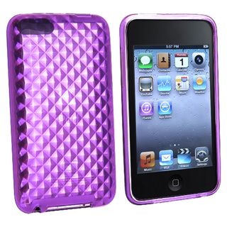 Eforcity Clear Purple Diamond TPU Rubber Case for iPod Touch Gen 3 Eforcity Cases