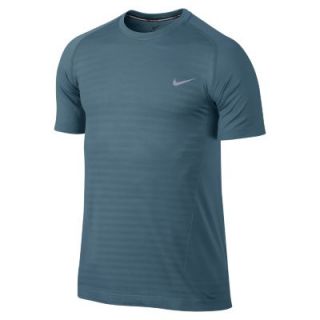 Nike Dri FIT Knit Novelty Crew Mens Running Shirt   Rift Blue