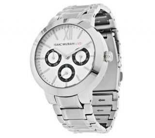 Isaac Mizrahi Live Stainless Steel Chronograph Bracelet Watch —