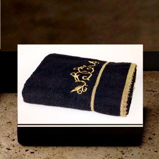 Two Pieces Guest Towel, Florenca in Black Gold   Fingertip Towels