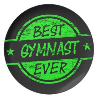 Best Gymnast Ever Green Plate