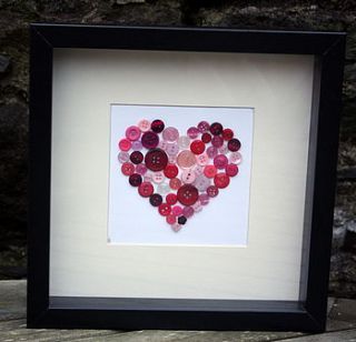 heart button art by vintage touch