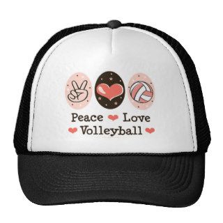 Peace Love Volleyball Hat