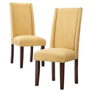 Charlie Modern Wingback Dining Chair   Yellow (S