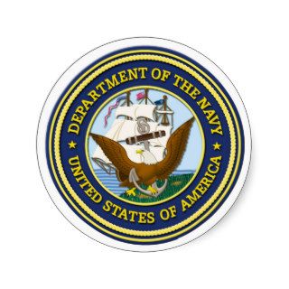 Navy Logo Stickers Sticker