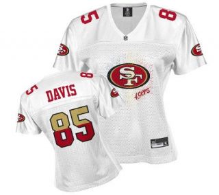 NFL San Francisco 49ers Vernon Davis Womens White Fan Jersey —
