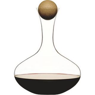 red wine carafe with oak stopper by nest