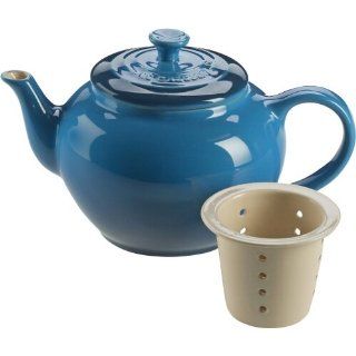 Le Creuset Stoneware 22 Ounce Teapot with Infuser, Marseille Kitchen & Dining