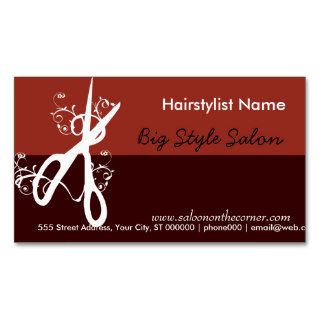 Classic Hair Stylist Salon   Spa Business Card Template