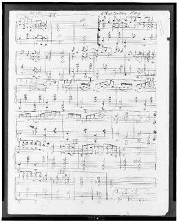 Photo Charleston rag, sheet music, notes, composer manuscript, lines, Eubie Blake, c1917   Prints