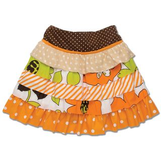 Beetlejuice London Girl's Orange Tiered Print Skirt Beetlejuice London Girls' Skirts