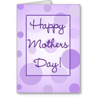 Mothers Day Card Purple Bubbles