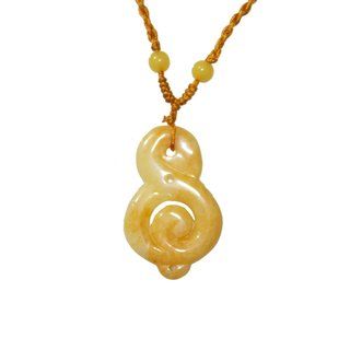 Yellow Jade Pendant with Necklace (China) Pendants