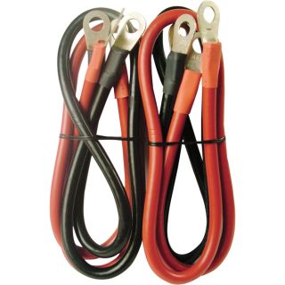 NPower Inverter Cables — 3Ft.L, #2 AWG Cable, Two 2-Pc. Sets  Inverter Accessories