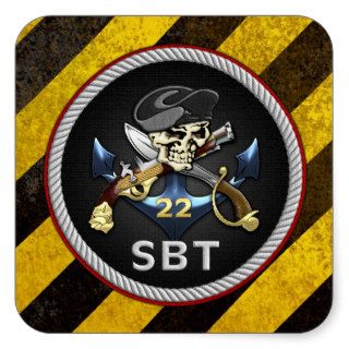[500] Special Boat Team 22 (SBT 22) Patch Square Stickers
