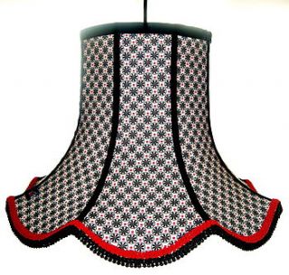 dotty fabric lampshade by beauvamp