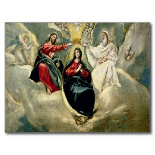 The Coronation of the Virgin, c.1591 92 Postcard