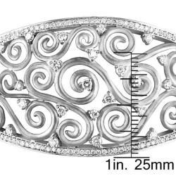 Miadora 14k White Gold 4 1/5ct TDW Diamond Cuff Bracelet (G H, SI1 SI2) Miadora One of a Kind Bracelets