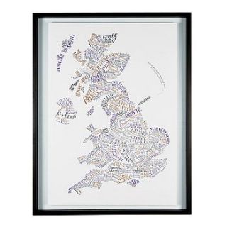 literary britain map print by the literary gift company